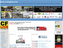 Tablet Screenshot of cyclingfans.com
